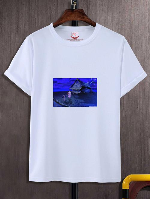unisex white graphic printed t-shirt - 20808184 -  Standard Image - 0