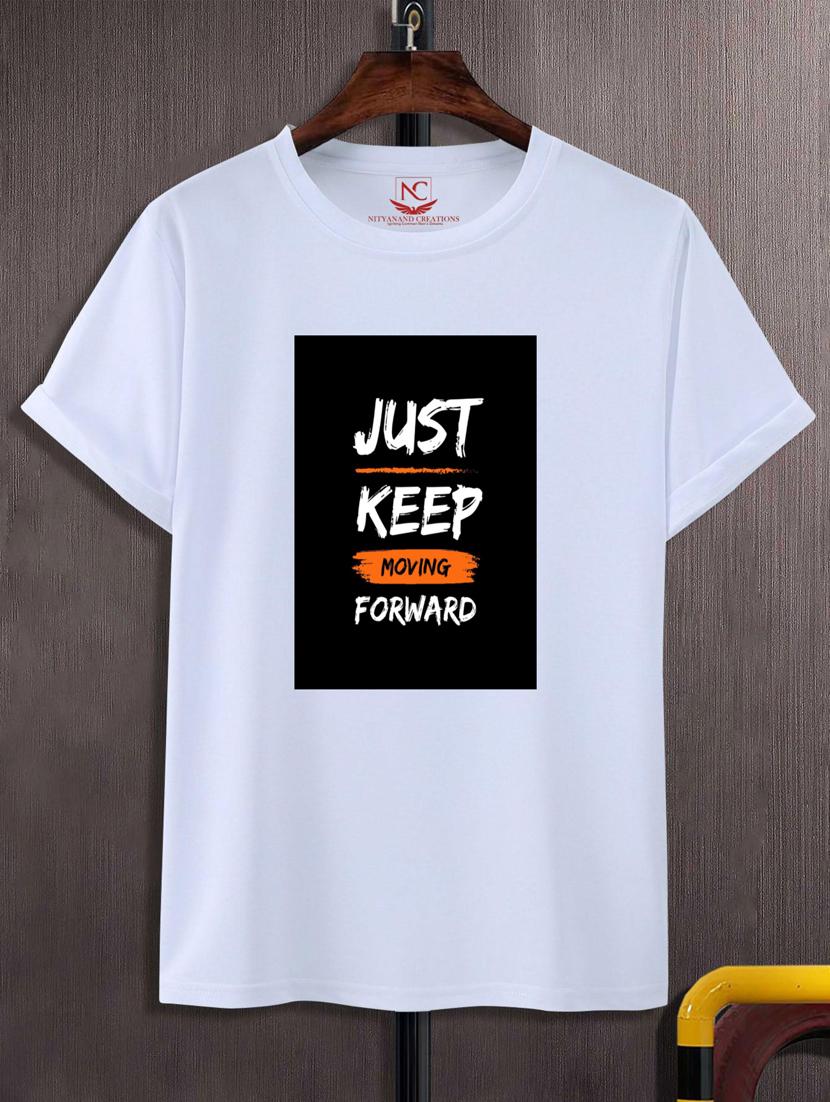 unisex white typographic printed t-shirt - 20808194 -  Zoom Image - 0