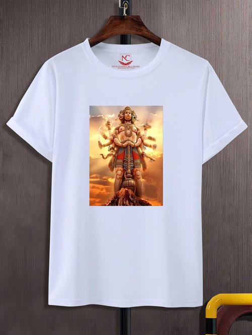 unisex white graphic printed t-shirt - 20808211 -  Standard Image - 0