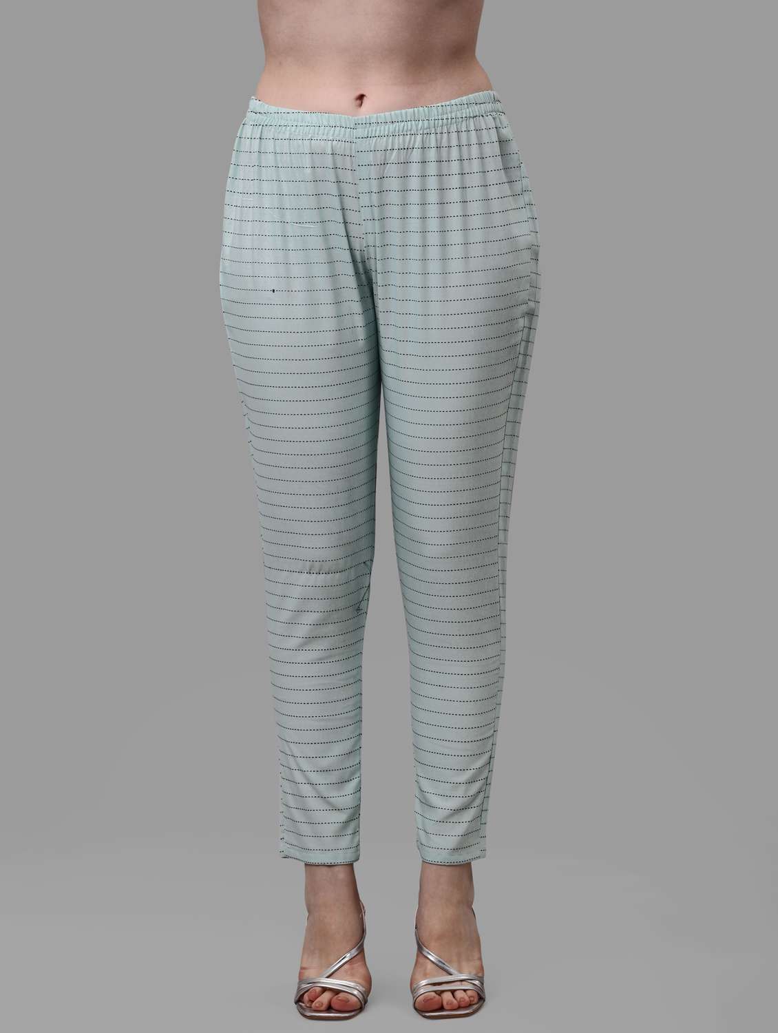 light blue three quarter sleeve kurta pant set - 20809551 - Standard Image - 3