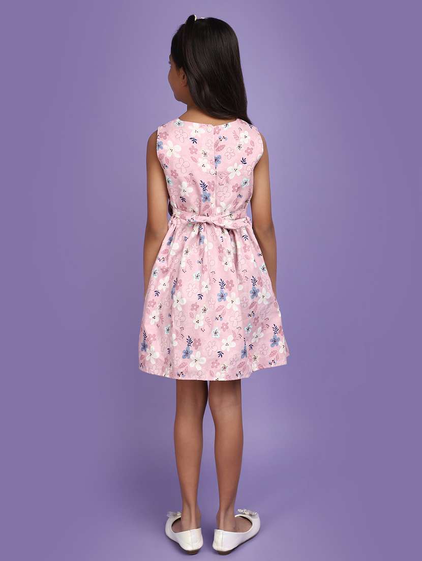 pink floral printed detailed frock - 20809741 -  Standard Image - 3