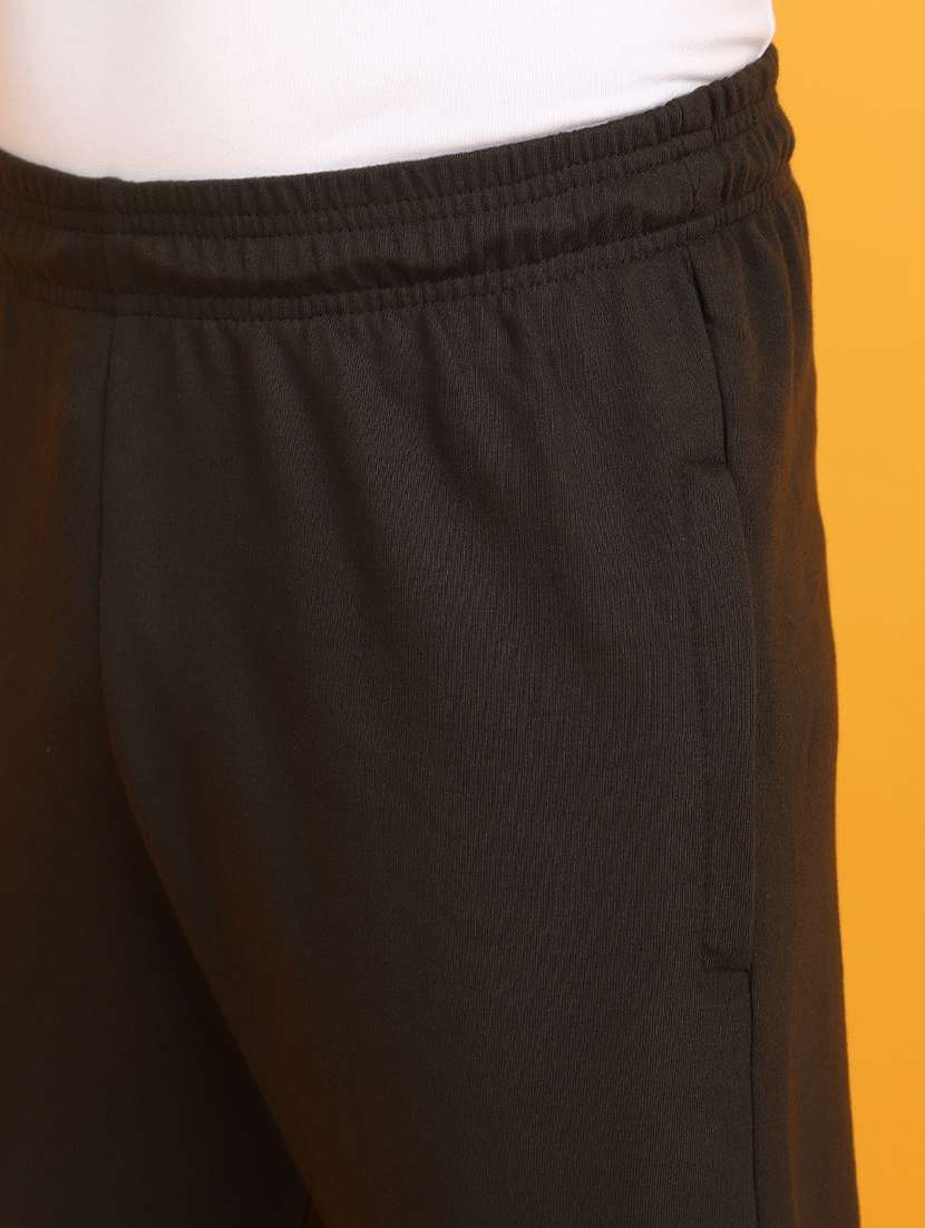 men black solid mid rise jogger - 20809803 -  Standard Image - 5