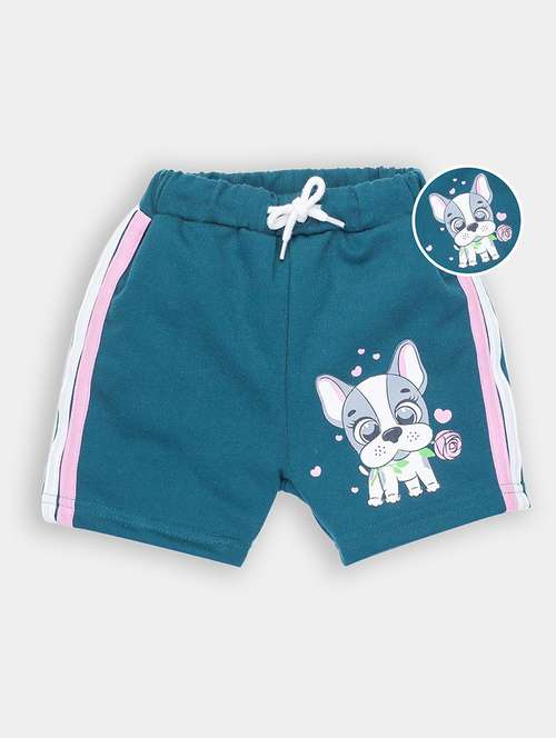 kids blue graphic printed shorts - 20810225 - Standard Image - 0