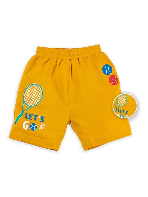 kids yellow graphic print detailed shorts - 20810234 - Standard Image - 0