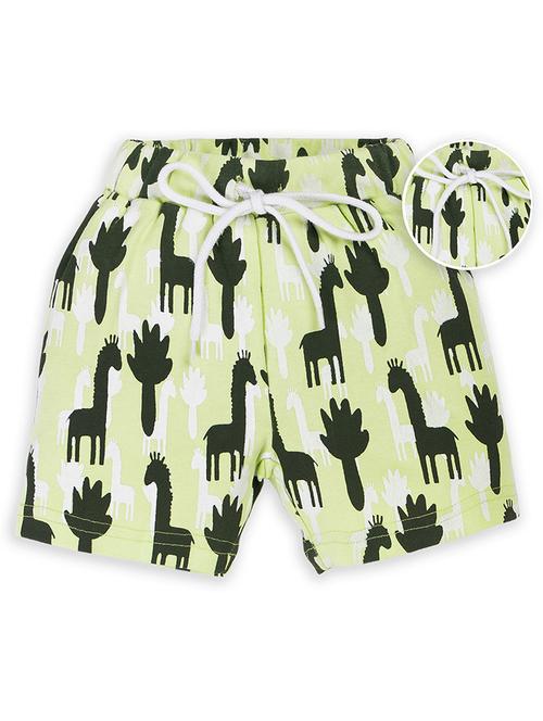 kids green quirky printed shorts - 20810238 - Standard Image - 0