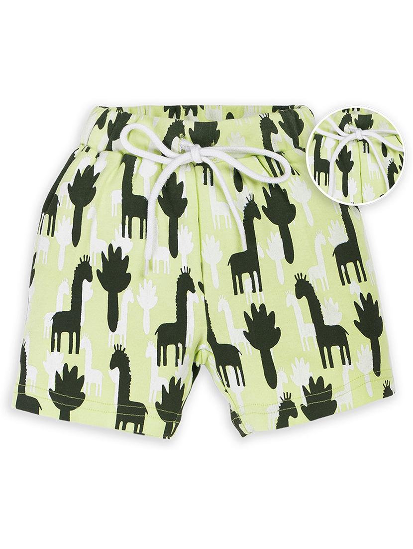kids green quirky printed shorts - 20810238 - Zoom Image - 0