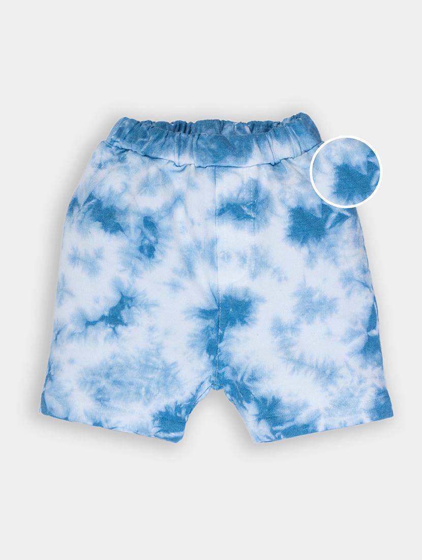 kids blue tie & dye printed shorts - 20810245 -  Zoom Image - 0