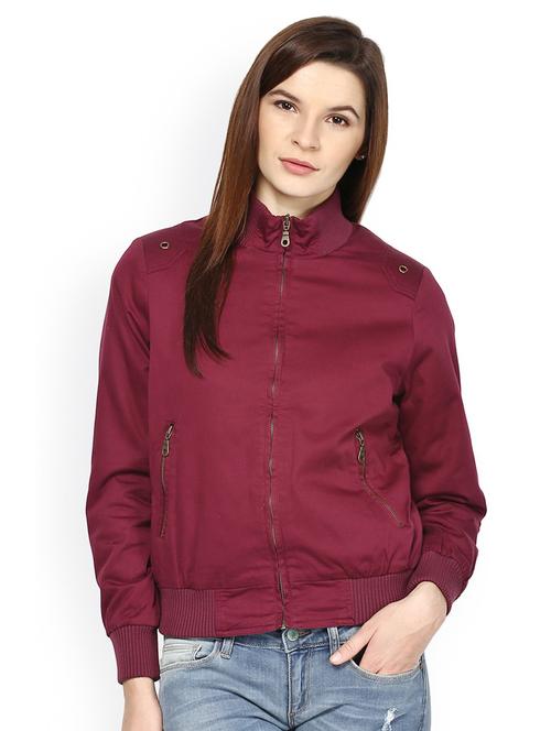 wine cotton regular jacket - 20810316 - Standard Image - 0