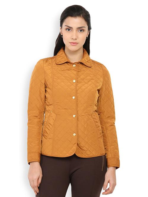 mustard wool quilted & padded jacket - 20810359 - Standard Image - 0