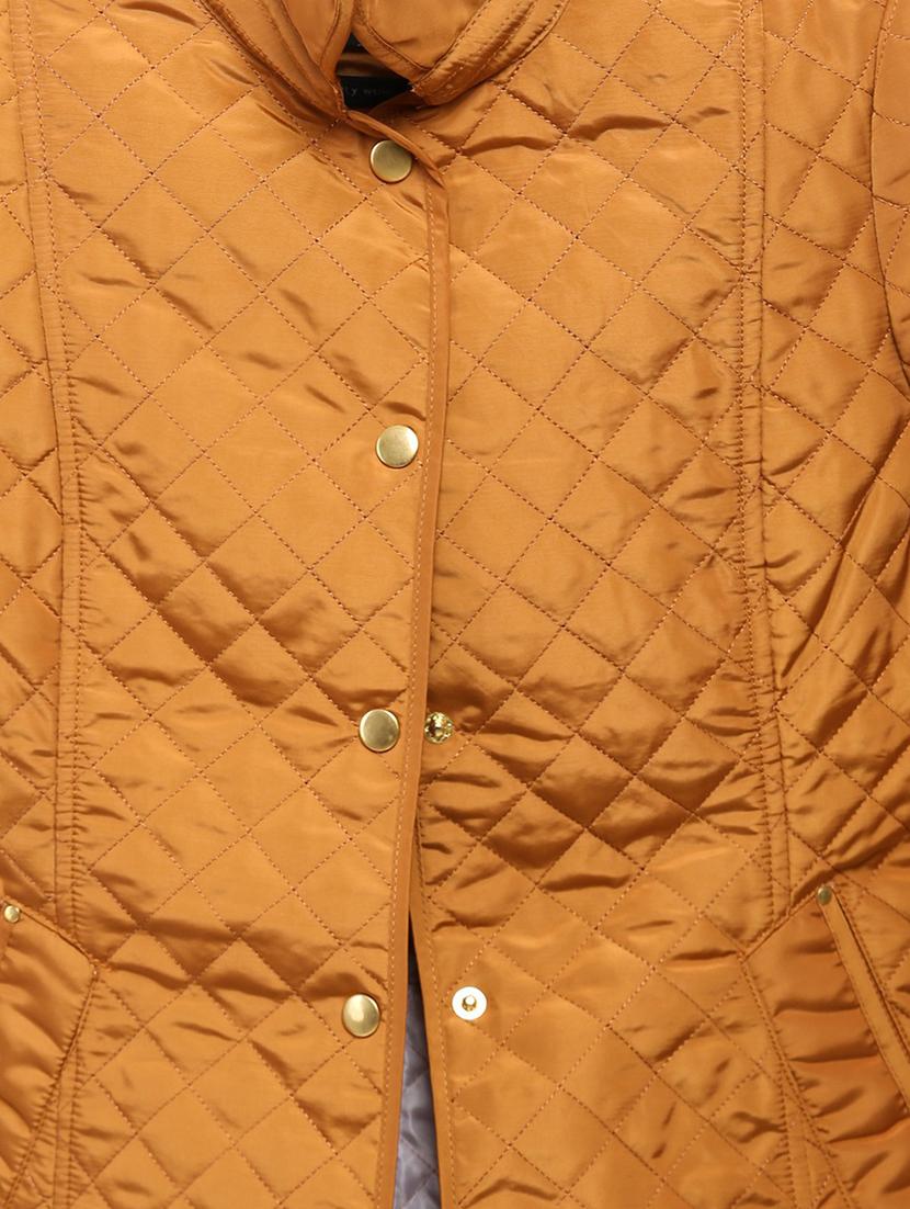mustard wool quilted & padded jacket - 20810359 - Standard Image - 3