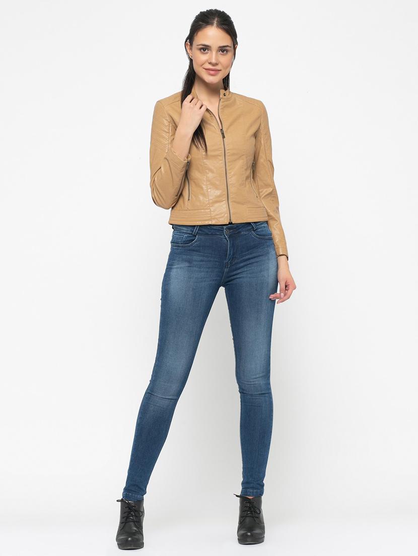 women brown solid full sleeve regular jacket - 20810418 - Standard Image - 3