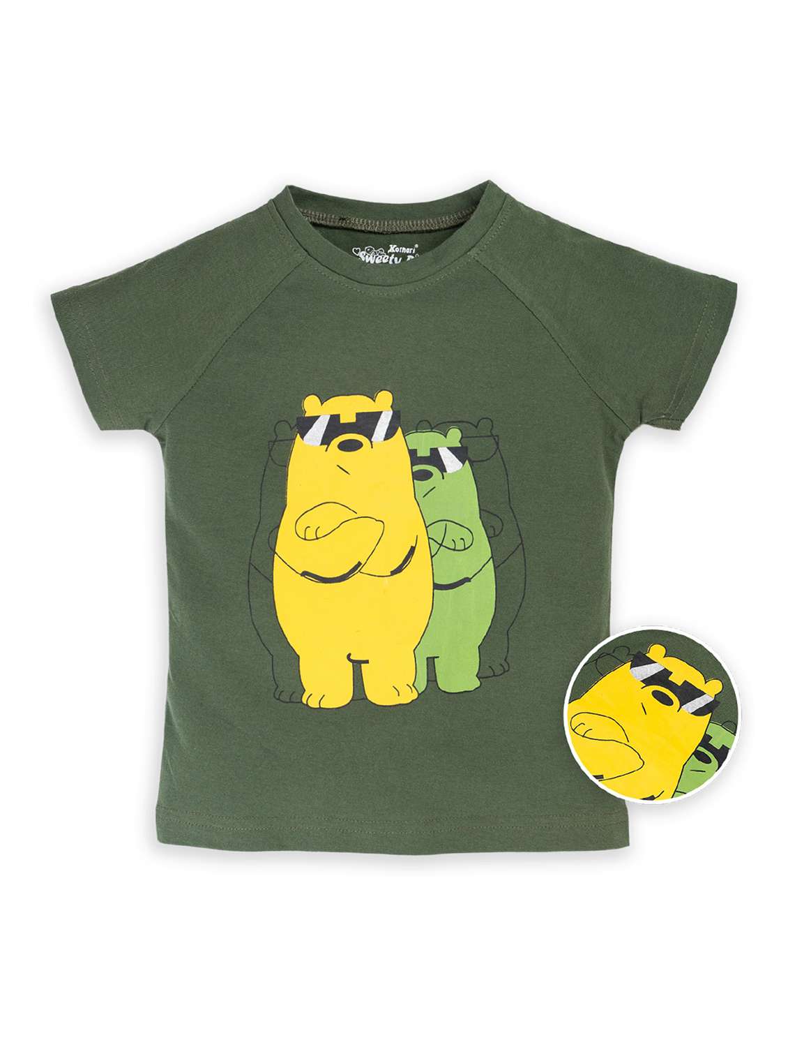 green cotton blend tshirt