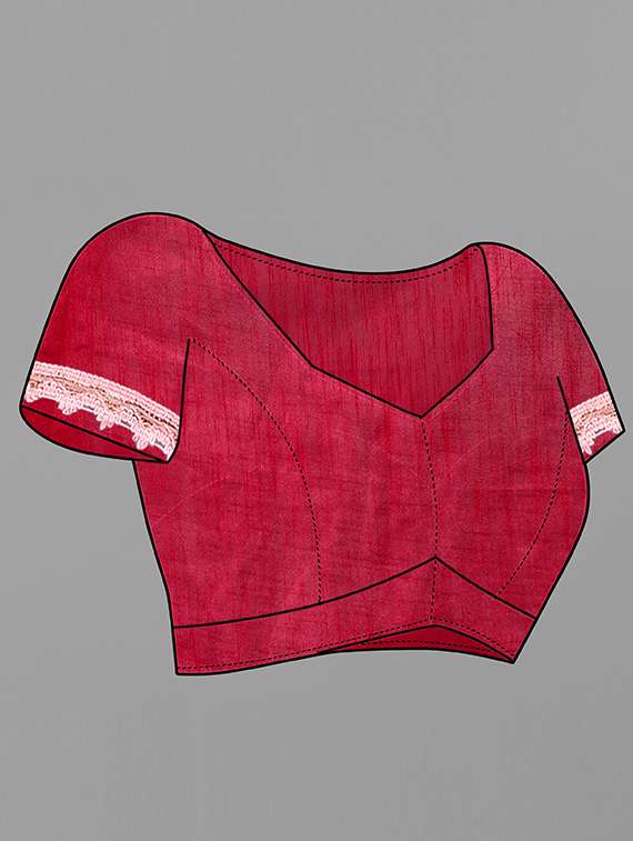 women rosewater floral printed saree with blouse - 20810946 -  Standard Image - 3