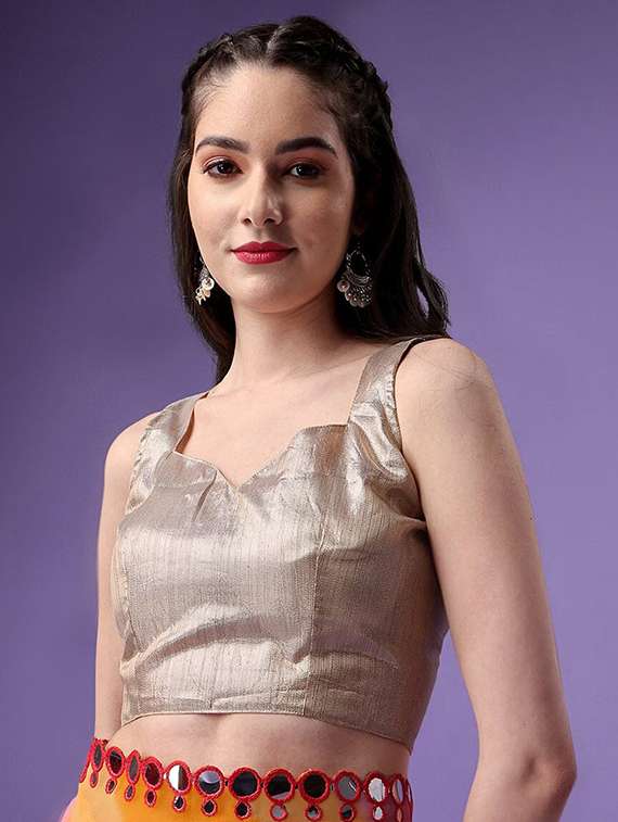 women leheriya printed saree with blouse - 20810975 -  Standard Image - 5