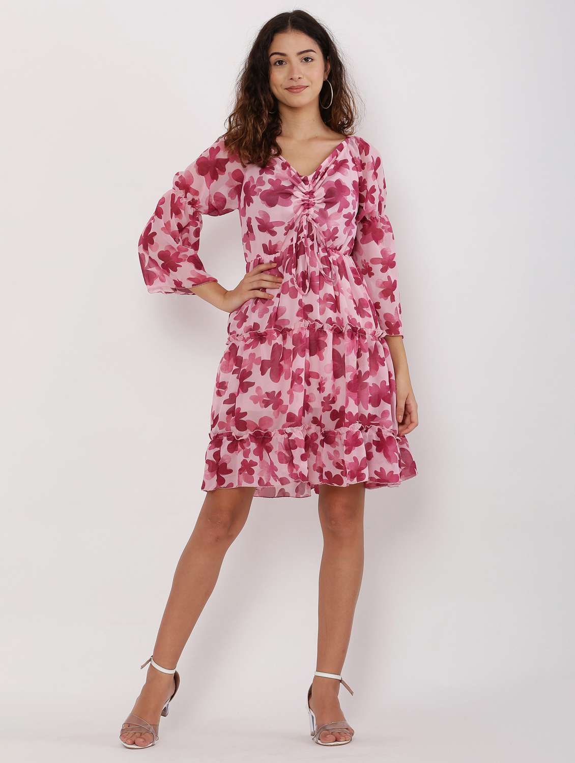 women floral printed a-line dress - 20811645 -  Zoom Image - 0