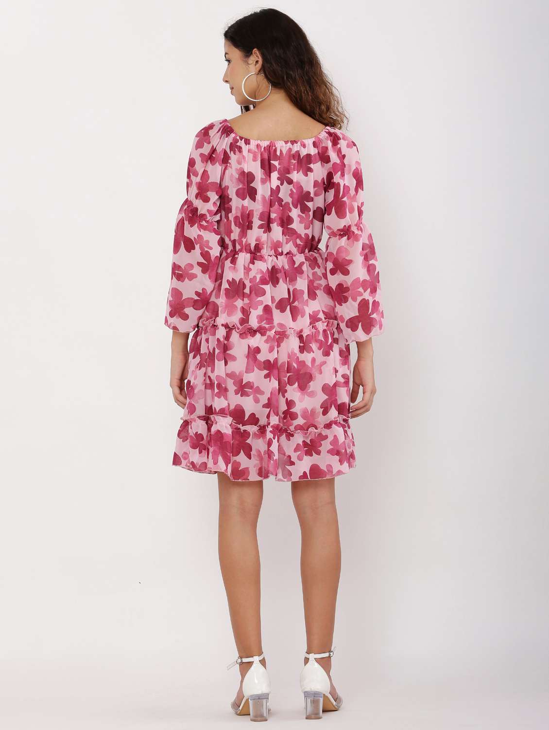 women floral printed a-line dress - 20811645 - Standard Image - 3