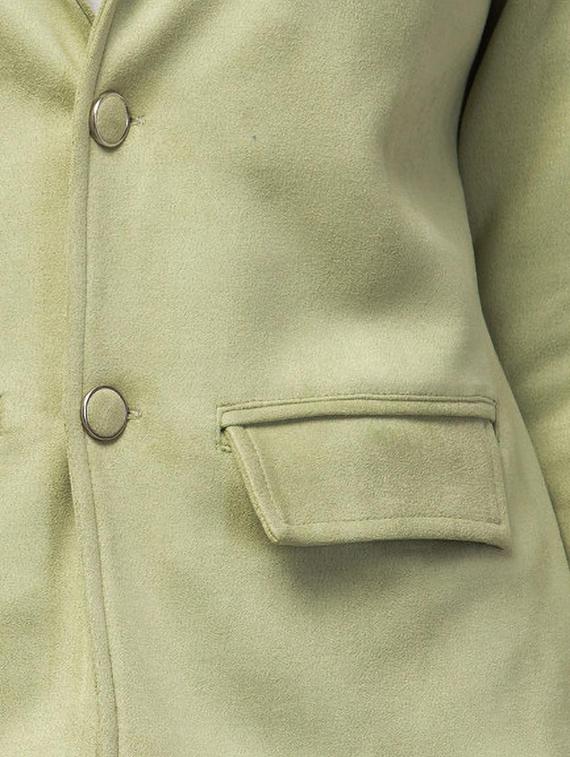 women green solid regular coat - 20811659 - Standard Image - 3