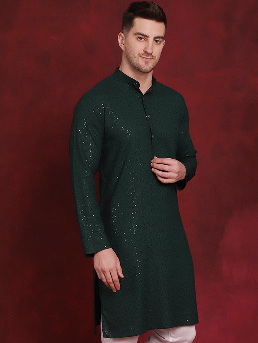 olive viscose kurta - 20811849 - Zoom Image - 0