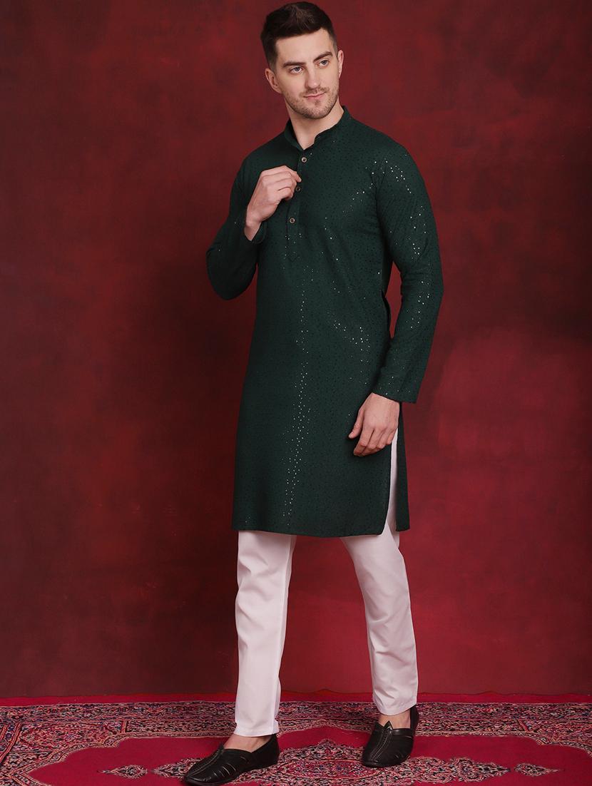 olive viscose kurta - 20811849 - Standard Image - 3