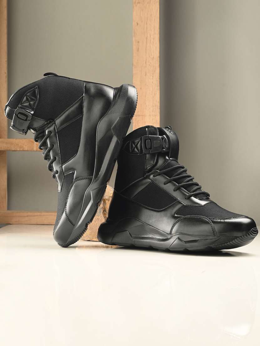 men black high neck sneakers - 20811877 - Zoom Image - 0
