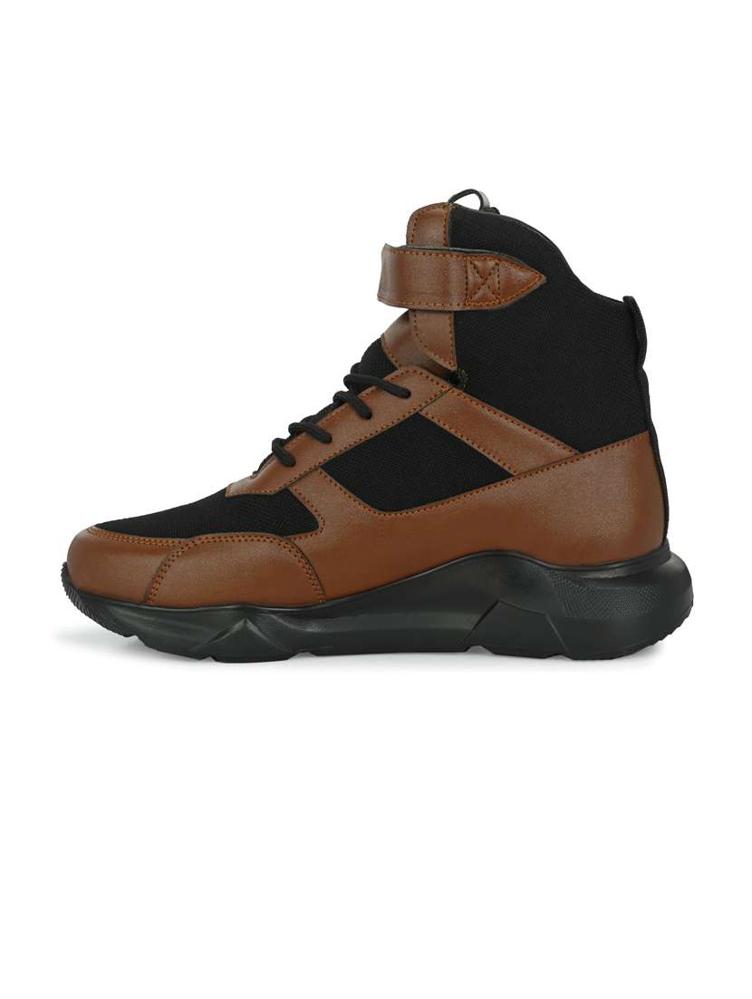 men black high neck sneakers - 20811880 - Standard Image - 3