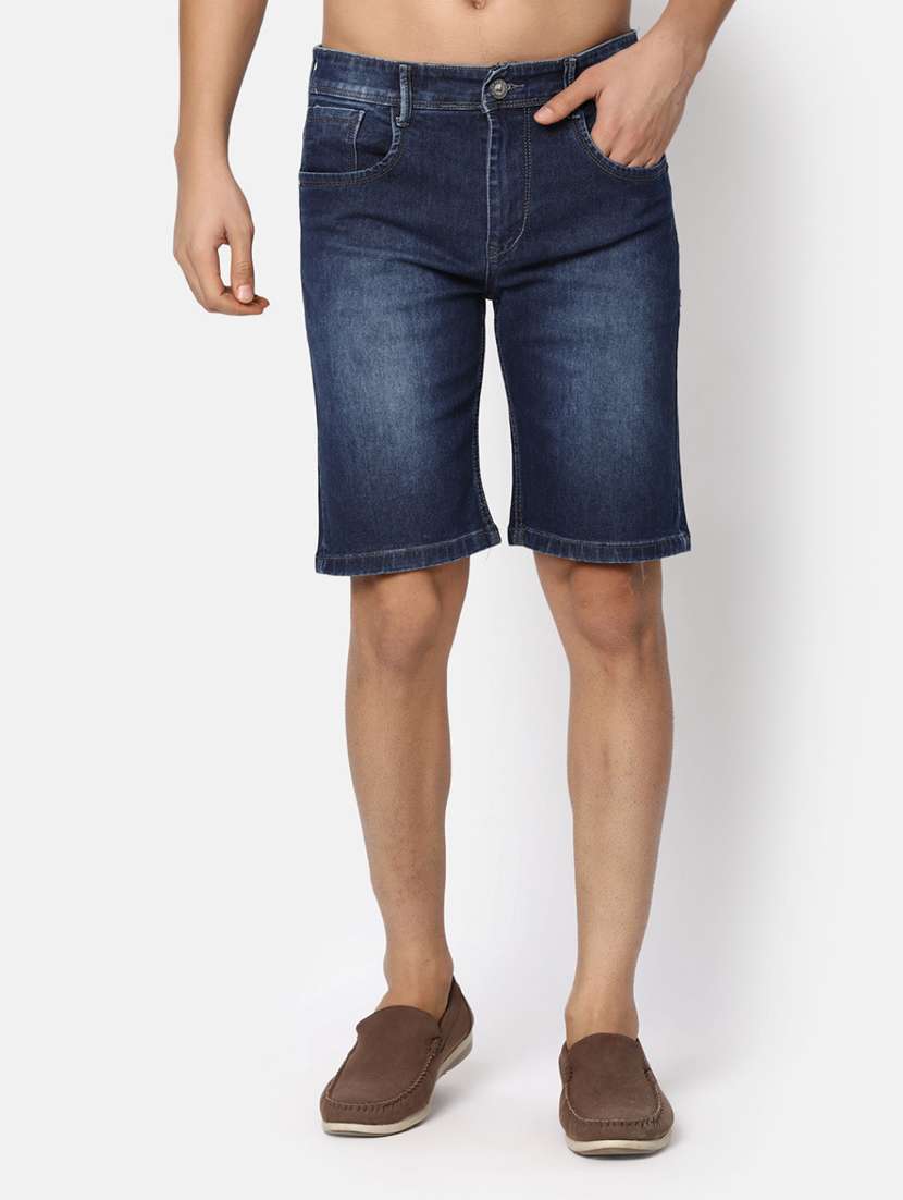 men washed mid rise short