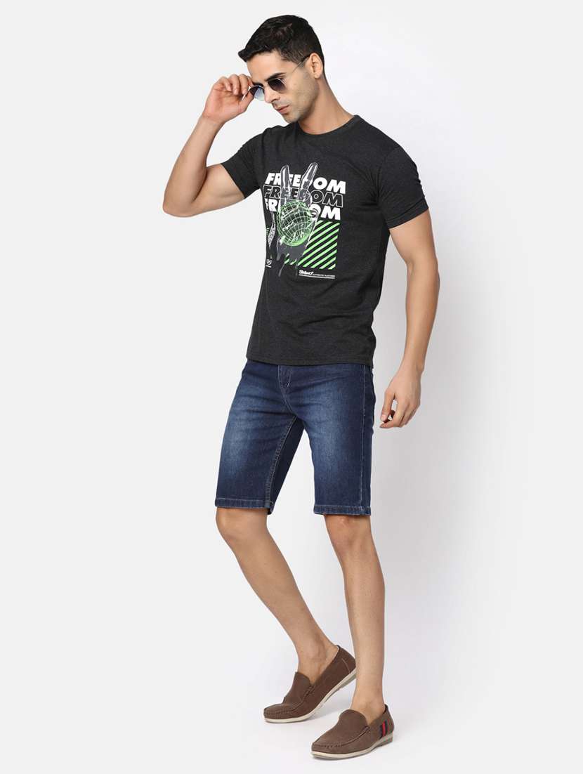 men washed mid rise short - 20813235 -  Standard Image - 3