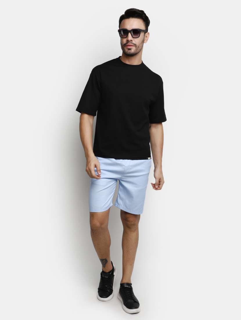 men solid mid rise shorts - 20813247 -  Standard Image - 3
