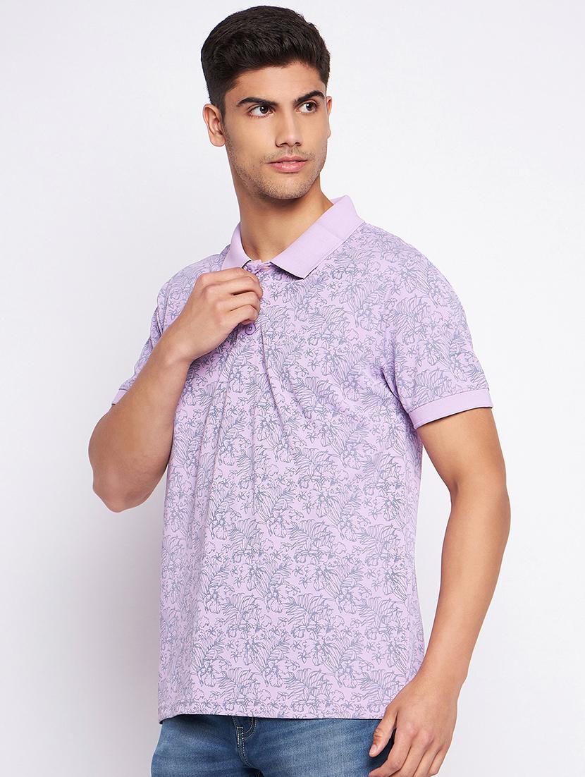 men polo neck printed t-shirt