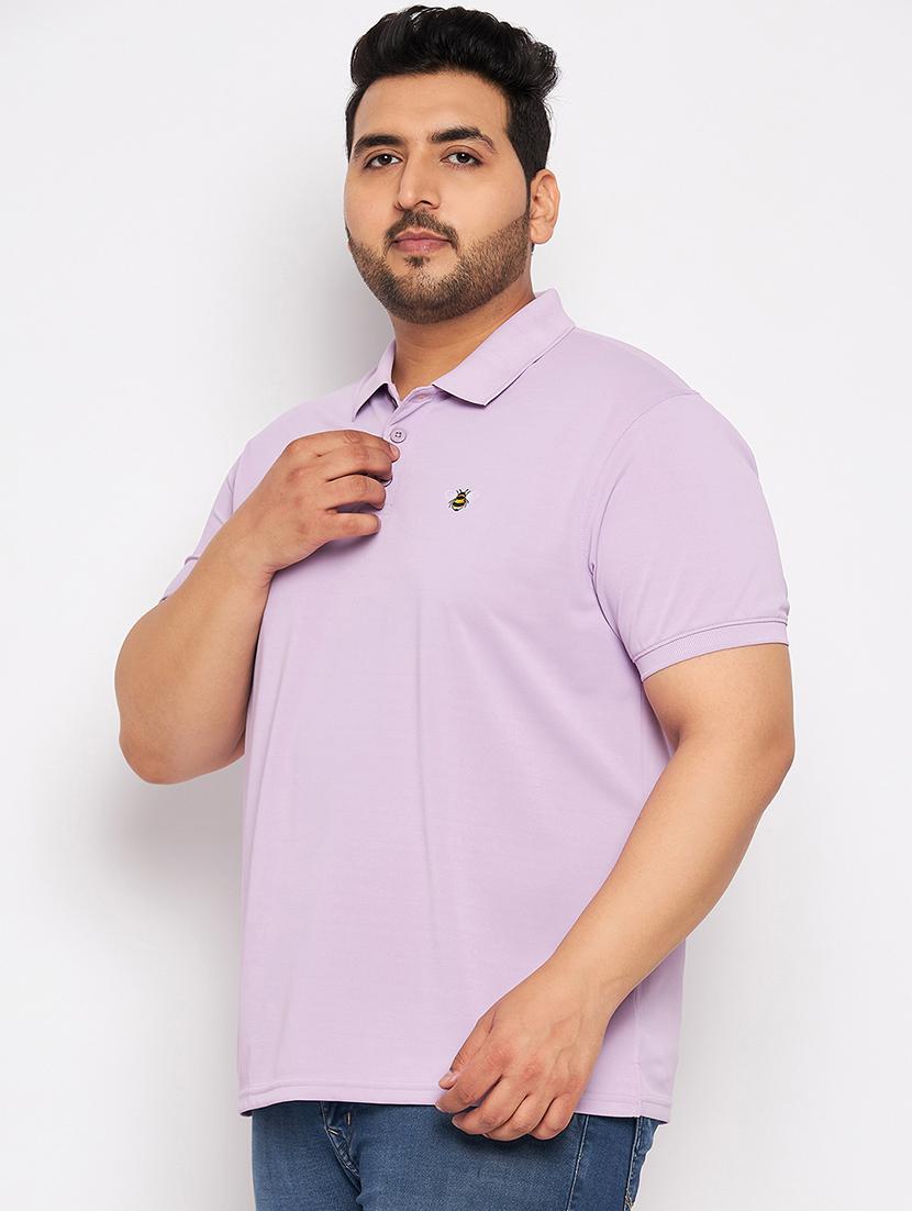 men polo neck logo printed t-shirt