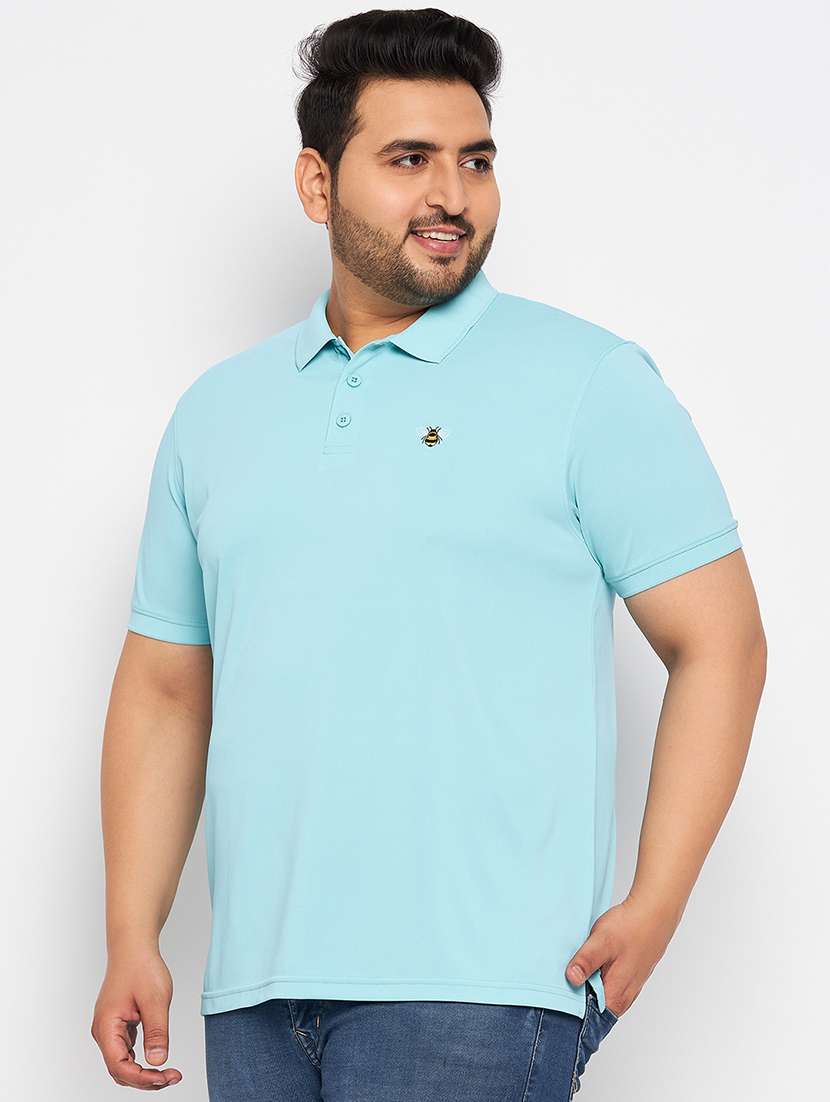 ai aqua polyester plain tshirt - 20814490 -  Zoom Image - 0