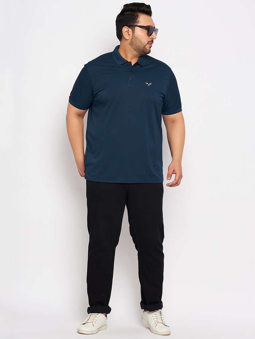 navy blue polyester plain tshirt - 20814492 -  Standard Image - 3