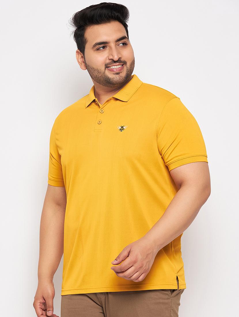 mustard polyester plain tshirt - 20814497 - Zoom Image - 0
