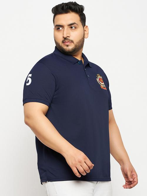 navy blue polyester plain tshirt - 20814500 -  Standard Image - 0