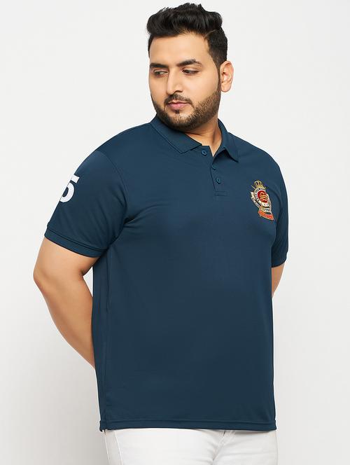 navy blue polyester plain tshirt - 20814501 - Standard Image - 0