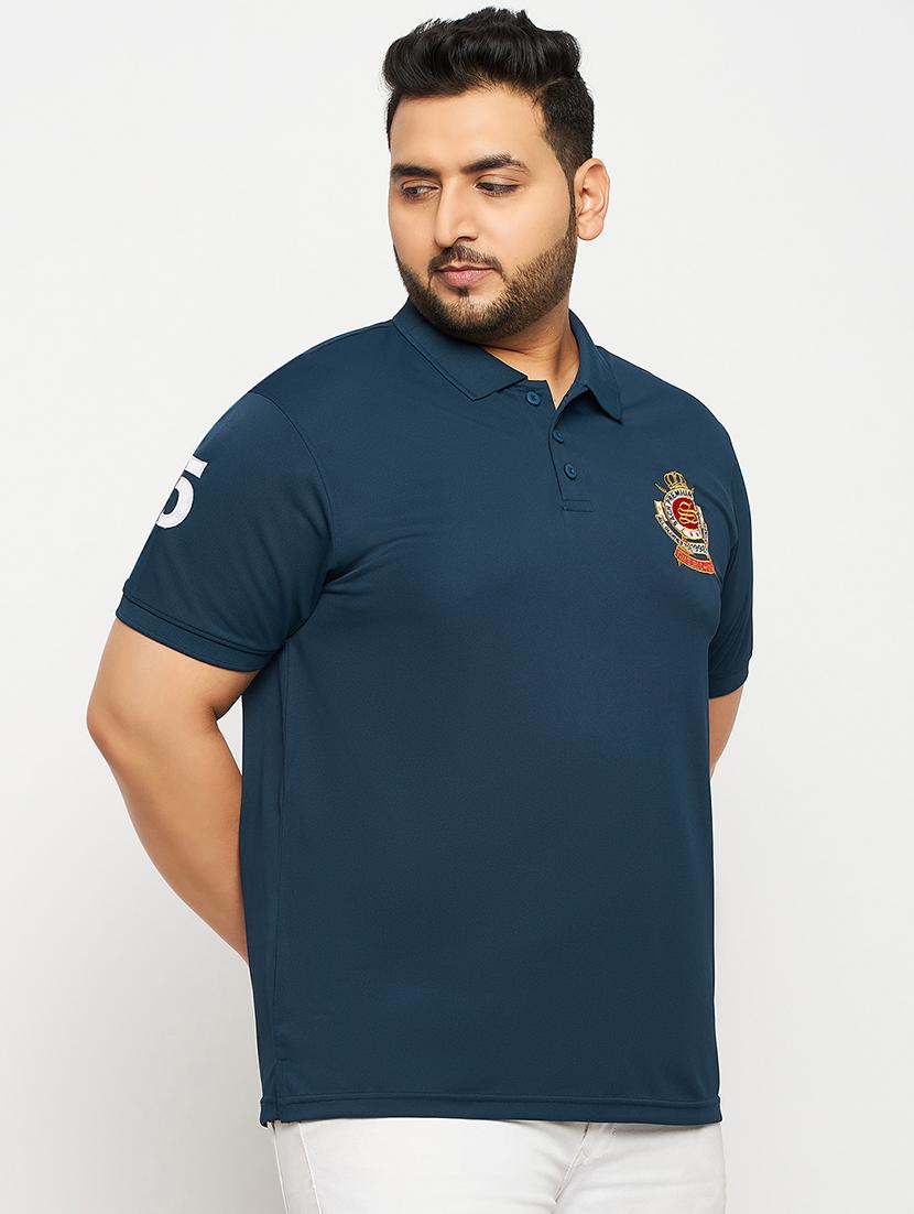 navy blue polyester plain tshirt - 20814501 - Zoom Image - 0