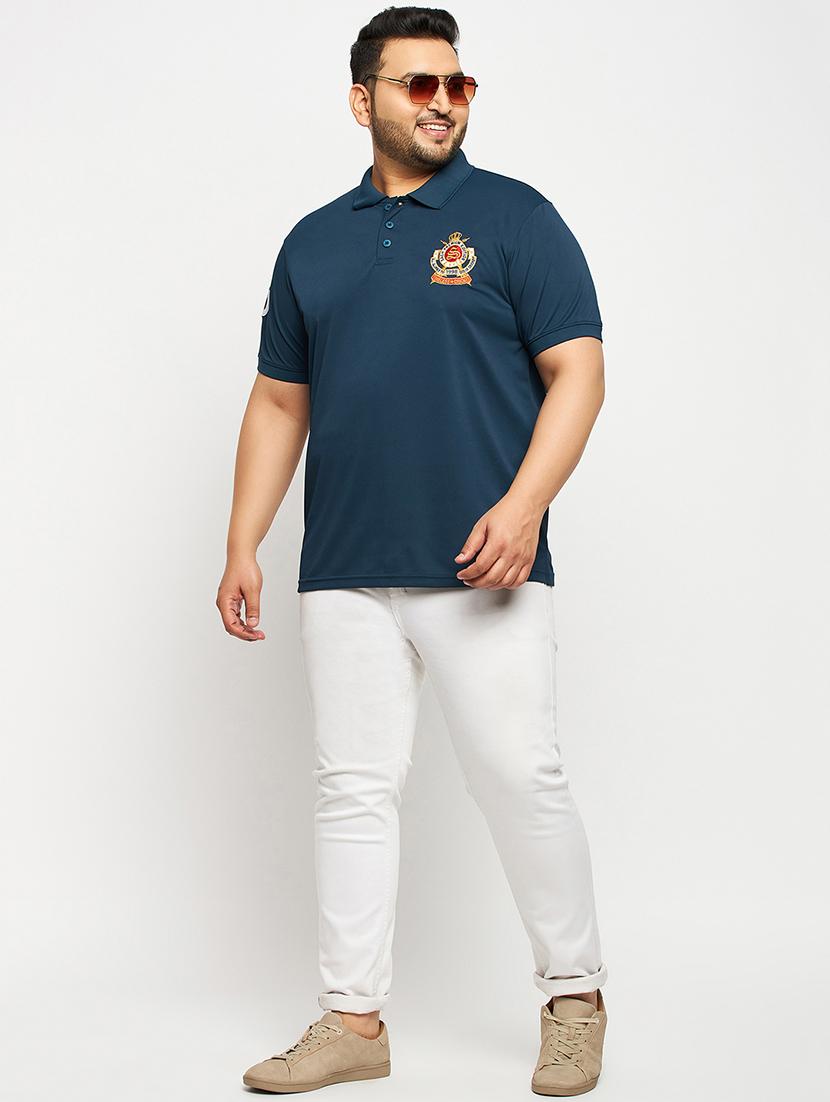 navy blue polyester plain tshirt - 20814501 - Standard Image - 3