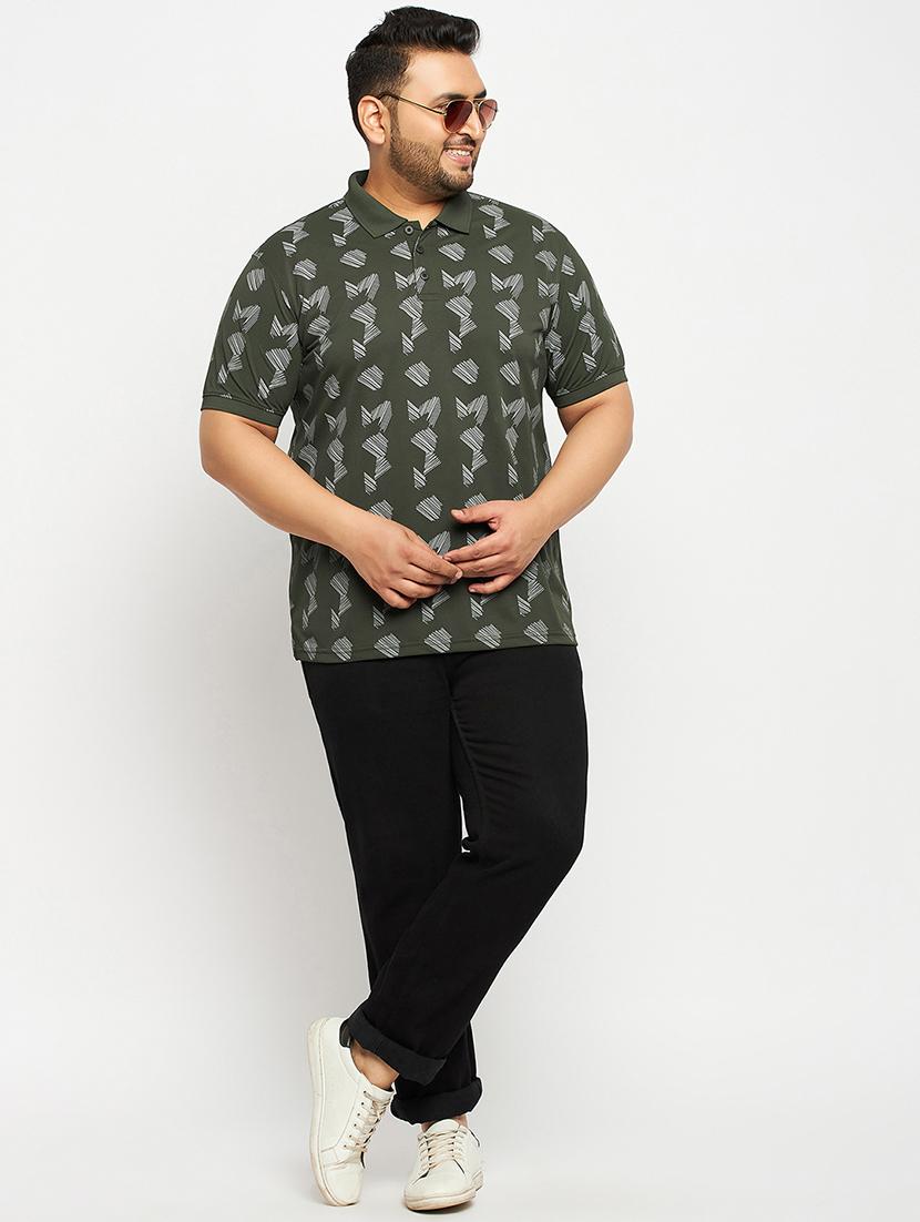 olive polyester all over print tshirt - 20814515 - Standard Image - 3
