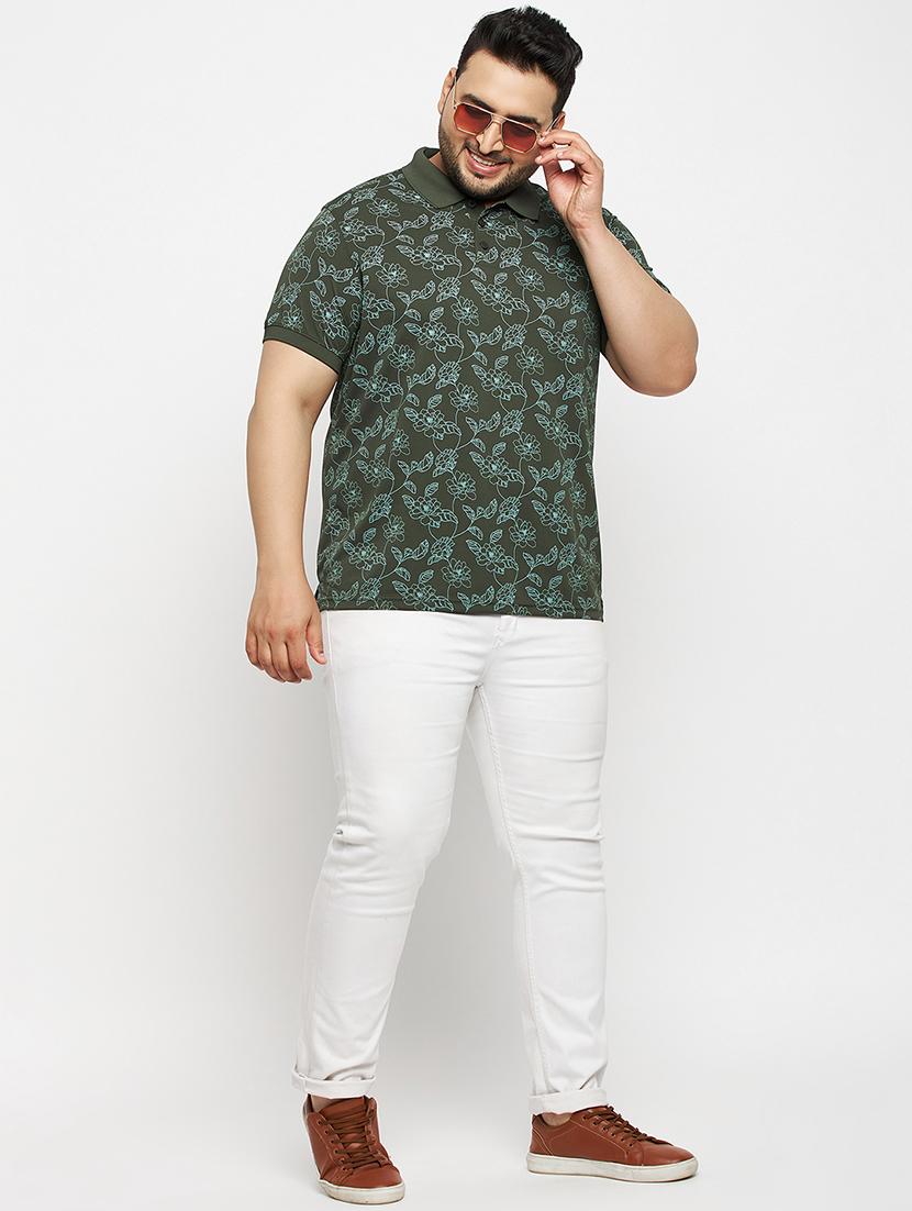 olive polyester all over print tshirt - 20814519 - Standard Image - 3