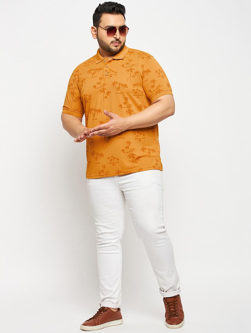 mustard polyester all over print tshirt - 20814522 - Standard Image - 3