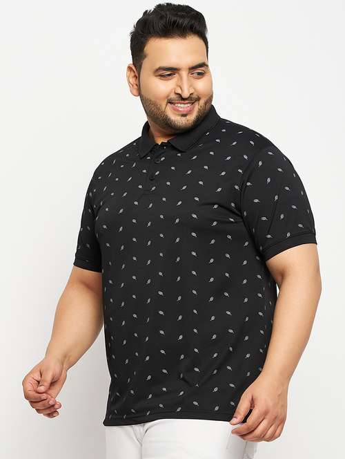 black polyester all over print tshirt - 20814539 -  Standard Image - 0