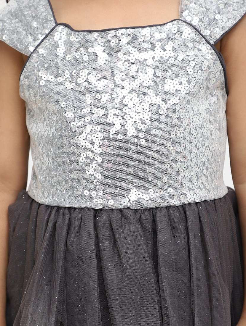 grey self-designed frock - 20815477 -  Standard Image - 5