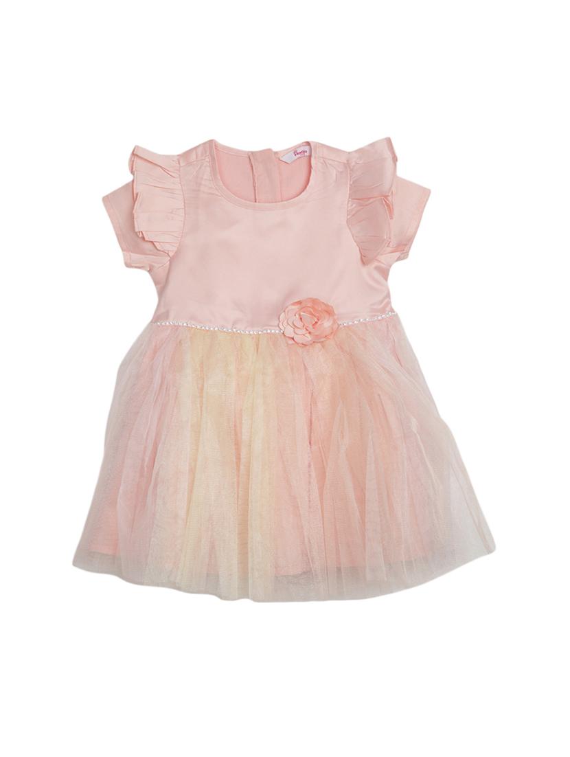 kids solid pink frock - 20815486 -  Zoom Image - 0