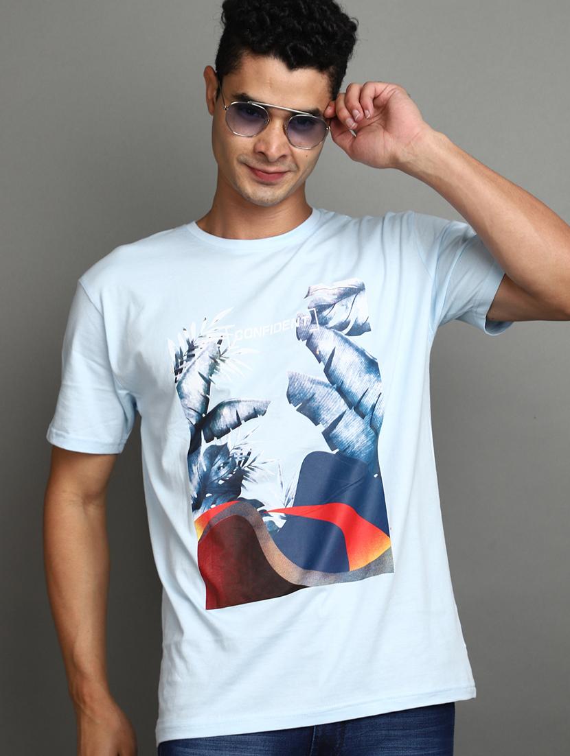men round neck front print t-shirt - 20815961 - Standard Image - 3