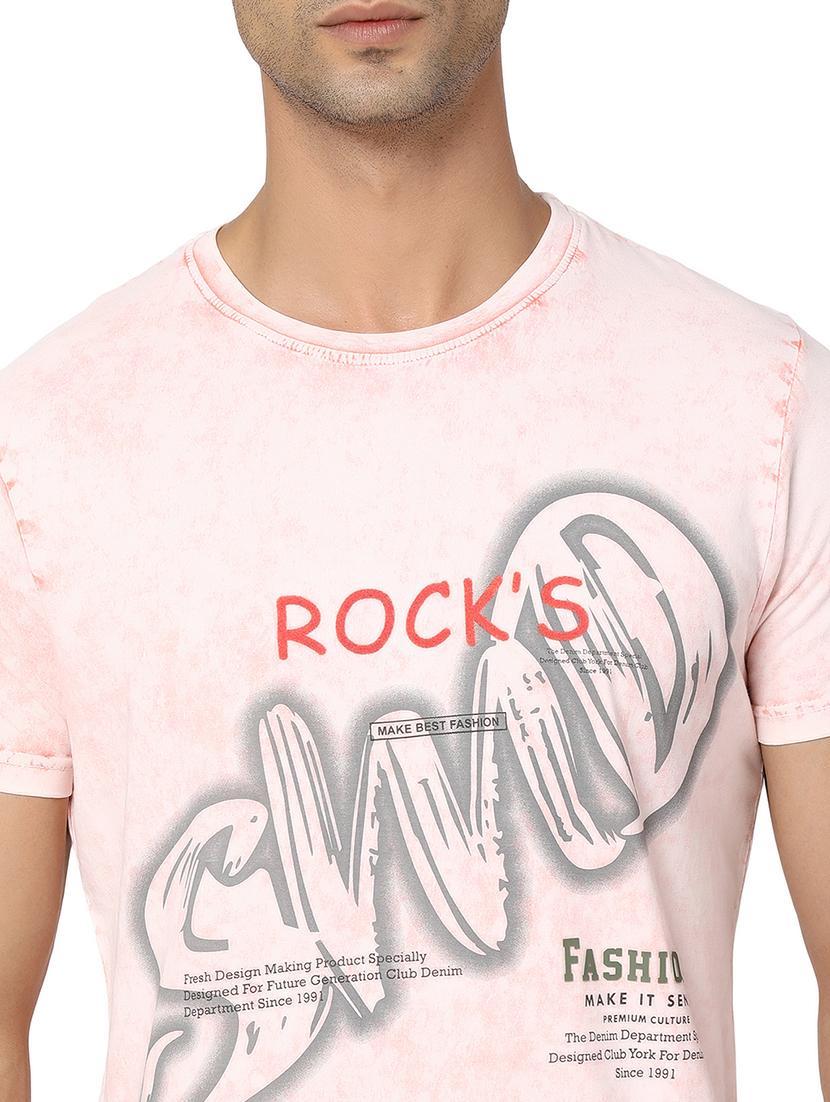 pink cotton chest print tshirt - 20816032 - Standard Image - 5