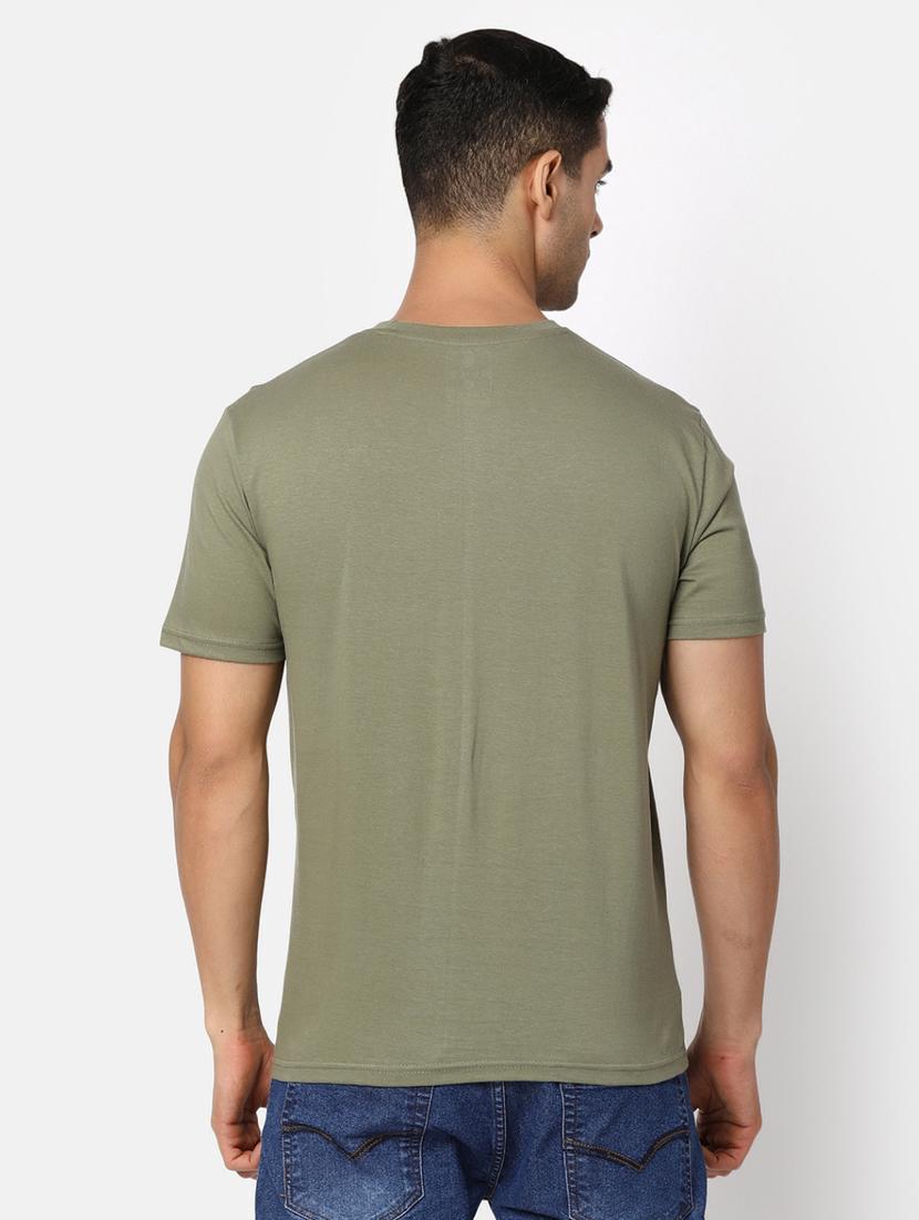 men round neck front print t-shirt - 20816053 - Standard Image - 3