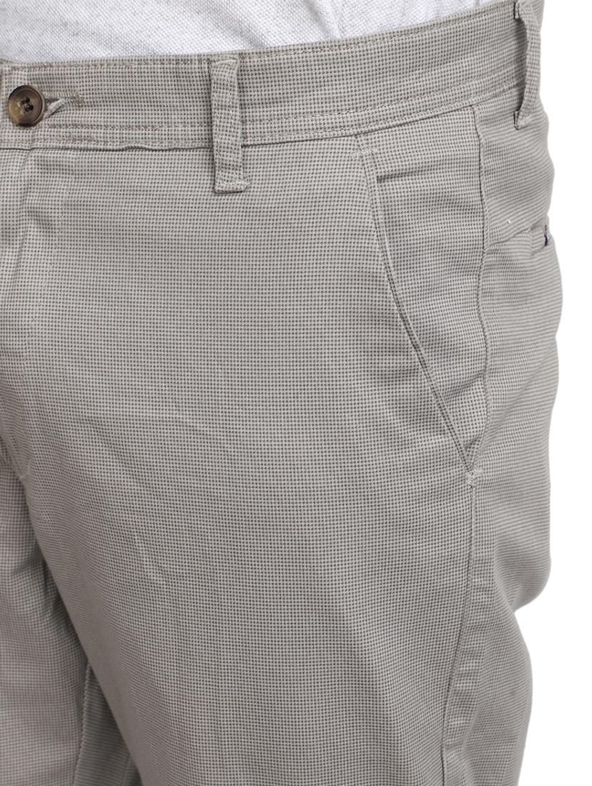 grey cotton checkered casual trouser - 20816159 - Standard Image - 3