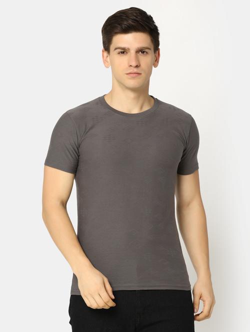 grey cotton printed t-shirt - 20816161 -  Standard Image - 0
