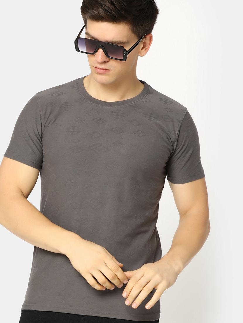 grey cotton printed t-shirt - 20816161 - Standard Image - 3