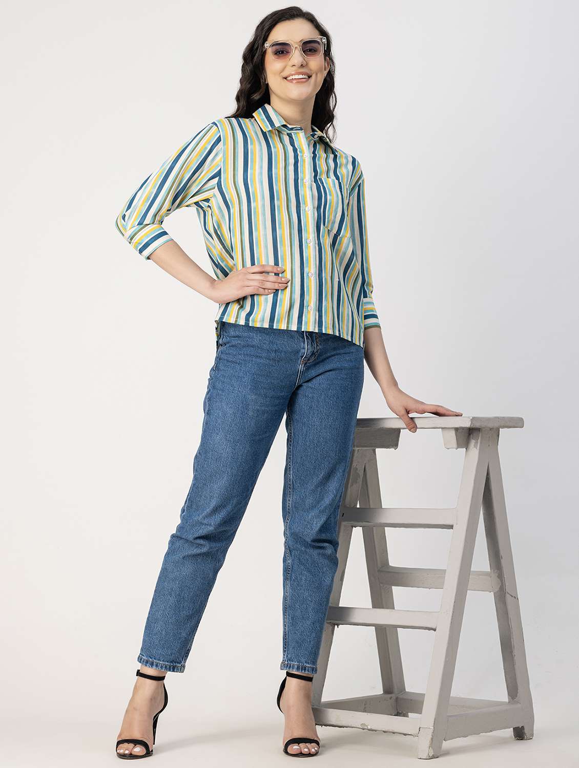 multicolored cotton striped shirt - 20817212 -  Standard Image - 3